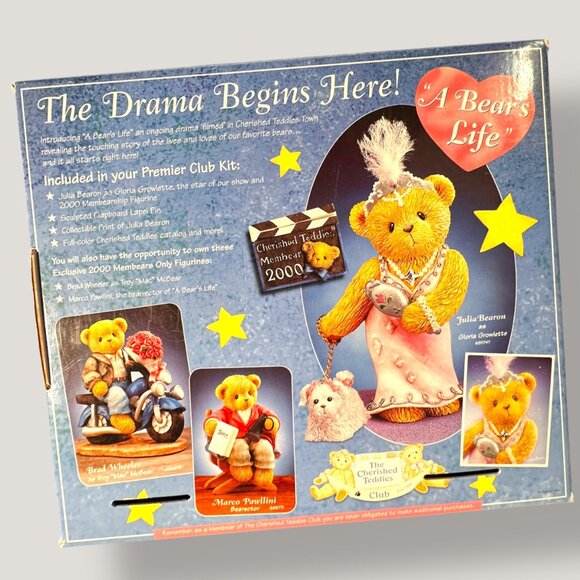 Cherished Teddies Club Membear 2000 Figurine Set With Display Box & Accessories - Picture 12 of 15